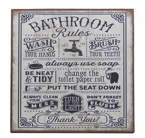 Bathroom rules funny toilet - bathroom,
